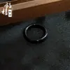 Jalea de Lichi Hielo Natural Ágata Blanca Calcedonia Anillo Corredizo DIY Pulsera Circular de Jade con Cuentas Anillo de Presión Accesorios