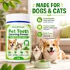 KineShineX Pó para Limpeza de Dentes de Cães e Gatos Fórmula Verde Pó de Limpeza Dental para Pets Refresca o Hálito Higiene Oral Diária