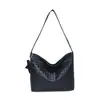 Bolso de mujer nuevo de moda transfronterizo 2026, bolso tote tejido simple de gran capacidad, bolso de hombro, estilo para ir al trabajo, bolso tote de alta calidad