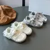 Zapatos Casuales de Malla Transpirable Moda Estilo Coreano para Niñas 2026 Otoño Nuevos Zapatos Deportivos Campus Princesa Ballet para Niños