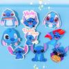 Broche de Acrílico de Stitch Insignia de Estudiante Parche de Dibujos Animados DIY Accesorio de Bolso con Corazón Girly Estilo Girly