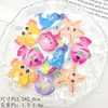 Dibujos Animados Color Transparente Serie Marina Accesorios de Resina Pegamento Crema DIY Pasador Cuerda para el Cabello Hebilla de Zapato Colgante Material Decorativo Lote