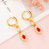 Juego de imitación de oro de 18 quilates con pulsera de cristal de circonita, aretes para puesto callejero, cadena para clavícula de oro de Vietnam, fabricantes al por mayor