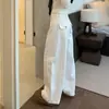 Estilo Relaxado Roupa de Trabalho Jeans Casual de Perna Larga para Mulheres Primavera e Outono Novo Solto Moda Ins Tendência Jeans de Perna Reta