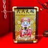 Ornamento de porta-retrato de ouro 999 puro do Deus da Riqueza Amarelo, decoração de mesa de Guanyin e Shakyamuni, presente comercial