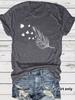 Amazon Comercio Electrónico Transfronterizo Exportación Camiseta Estampado Floral Manga Corta Suelta Moda Camiseta