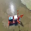 Draga anfibia superficie de río embalse dragado dragado rey del agua excavadora draga anfibia de tornillo