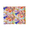 Tecido Popeline de Sarja de Algodão Estampado Digital Estilo Coreano de Desenho Animado Estilo Fresco Roupa Feminina Roupa Infantil Tecido para Bolsa