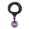 2332-20mm Collar con Hebilla de Seguridad Piedra de Ágata Cristal Colgante de Círculo con Abertura Grande Accesorios de Colgante Trenzado