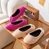 Liquidación especial otoño e invierno bolsa con terciopelo interior con zapatos de luna cálidos silenciosos todo incluido zapatillas de algodón para interior para el hogar para mujer