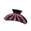 Presilha Grande de Cabelo para Meninas, Presilha de Strass para a Parte de Trás da Cabeça, Presilha Colorida tipo Doce para Lavar o Rosto, Garra de Cabelo Xadrez com Strass para Fios Soltos