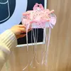 Internet-famoso Princesa Pequena Fita Bow Hairpin Crianças Menina Hanfu Purple Hairpin Acessórios de cabelo das meninas