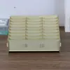 Caja de almacenamiento para teléfono móvil escritorio maestro reunión interior Caja de madera multi-rejilla sin tapa Película templada para teléfono móvil Caja cuadrada de madera maciza
