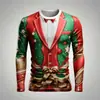 Europa y Estados Unidos 2024 transfronterizo nuevo Navidad Halloween impresión digital 3D moda para hombres y mujeres suéter de cuello redondo COS