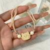 Pulseira Gatinho Creme Tecida à Mão Pura Nova Moda 2024 Versátil Nicho para Namoradas