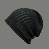 Gorro de Punto Rayado Delgado Transpirable Hueco de Celebridad de Internet Primavera y Verano Holgado para Circunferencia de Cabeza Grande Casual Versátil Apilado Jersey