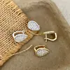 Brincos Europeus e Americanos Transfronteiriços Simples e Fashion de Gota com Zircônias, Luxo Leve, High-End, Nicho, Versáteis para o Dia a Dia