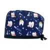 Gorro Quirúrgico Estampado de Algodón Ajustable Bolsa para Cabello Largo de Mujer Gorro Dentista Clínica Dental Gorro Esmerilado Comercio Exterior para Hombres