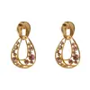 Pendientes Geométricos Huecos de Diamante de Lujo Ligero Retro para Mujer, Moda Personalizada, Simples, Únicos, de Gama Alta, Pendientes Súper Brillantes al por Mayor