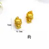 Pingente Dourado Areia de Longa Duração Acessórios DIY Cordão Vermelho dos Doze Signos Colar Feminino Joias Material com Contas Suporte para Celular