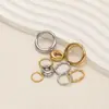 Pingente Irregular de Aço Inoxidável Banhado a Ouro 18K, Círculo Oval, Acessórios para Joias de Colar Simples DIY, Venda por Atacado, Transfronteiriço