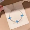 Pulseira Estilo Coreano Flor Estrela Esmaltada Zircônia Cúbica Design Simples Exquisito Senso de Design Pulseira de Nicho Sensação de Alto Padrão Joia para Mão Atacado