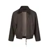 "Jaqueta Harrington Estilo Old Money" Outono/Inverno Retro Americano Bolso com Aba Solto Casual para Homens e Mulheres