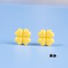 Accesorios de Resina 8mm Trébol de Cuatro Hojas de la Suerte Material para Pendientes DIY Pegamento Cremoso Funda para Teléfono Móvil Pasador Diadema