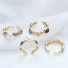 Accesorios para Anillos de Perlas DIY Anillo Abierto con Esmalte de Colores para Mujer Anillo Versátil de Nicho con Temperamento Dulce