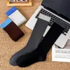 Calcetines de Compresión para Pantorrilla con Bloques de Color, Calcetines Largos Minimalistas Estilo JK Escolar, Calcetines para Pantorrilla de Mujer, Calcetines Zhuji Antibacterianos