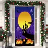 Cubierta de Puerta de Tela Elástica Cubierta de Puerta de Navidad Alegre Transfronteriza Tapiz Fondo de Tela de Regalo de Papá Noel para Fiesta Festiva
