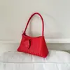 Bolsa de Axila Francesa de Nicho com Padrão Tecido para Mulheres Verão 2025 Elegante e Estilo Ocidental Bolsa de Ombro para Trabalho