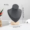 Maniquí de Madera Maciza Cuello Modelo de Collar Soporte de Exhibición de Joyería Mostrador de Joyería Accesorios de Exhibición Puesto Callejero Puesto de Joyería de Mercado Nocturno