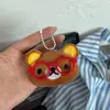 Chaveiro de Pelúcia de Urso Fofo Japonês Fácil para Estudante Feminino Coração Desenho Animado Pingente Decoração de Embalagem de Bolsa Presente para Melhor Amigo
