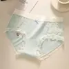 Bragas Jacquard de Algodón Puro para Mujer con Encaje Dulce, Antibacterianas 10A, Entrepierna de Algodón Puro para Bebé Clase A, Bragas de Cintura Media que se Ajustan a las Caderas