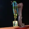 Colgante de Tanka de Hada Zorra Estilo Tíbet con Cordón de Cuentas de Vidrio, Decoración de Colgante de Tanka Estilo Étnico Hecho a Mano