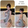 Noche Larga Lencería Sexy Suéter Sexy Suéter de Punto Puro Deseo Hueco Cuello Alto Sin Mangas Uniforme Tentación 1455