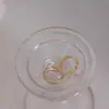 Anel de zircônia em favo de mel de camada dupla para mulheres, design único, moda de alta qualidade, elegante, luxo leve, anel aberto ajustável