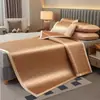 Esterilla Refrigerante de Verano, Juego de Tres Piezas de Esterilla de Ratán, Cama Plegable para Descanso de Mediodía, Esterilla Engrosada para Dormitorio de Estudiantes, Esterilla de Seda de Hielo, Esterilla Suave al por Mayor