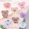 Accesorios originales para etiquetas de bordado por computadora, parche de oso de dibujos animados, autoadhesivo, cuenta manual, parche de bordado DIY, pasta de tela