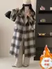Elegante Casaco de Lã Dupla Face Estilo Coreano Outono 2025 para Mulheres, Peça de Outerwear de Lã Extra Longa para o Dia a Dia e para o Trabalho