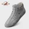 Zapatos de hombre Gongyang originales, nuevos zapatos casuales deportivos de cuero genuino para hombre de otoño e invierno, zapatos de algodón, zapatos cálidos para hombre, botas Martin