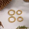 Aro Simple Minimalista Clip Básico para Oreja Sin Perforar Moda Ins Transfronteriza Europea y Americana Accesorios de Oro 18K Joyería Acero Inoxidable Mujeres