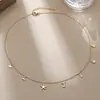 Venda Quente Moda Ouro Vento do Oceano Série de Letras Colar de Pérolas Decoração de Concha Estrela do Mar Concha Venda Quente Explosões