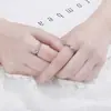 Anéis de Casal Galáxia Brilhante, Anéis Abertos Únicos, Um Par de Anéis de Design Simples e Moderno