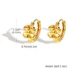 Aretes de Acero Inoxidable tipo Ear Cuff Dorados con Diamantes Blancos Mariposa Delfín Cereza Abeja para Mujer 747