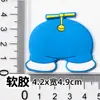 Parche Adhesivo Suave de Dibujos Animados Lindo Jingle PVC Caucho DIY Parche para Funda de Teléfono Doraemon Funda de Licencia de Conducir de Cuero