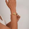 Pulseras Transfronterizas Europeas y Americanas, Gran Colección de Pulseras Abiertas Irregulares con Anillos Cruzados, Pulseras de Diseño Nicho de Lujo Ligero para Mujeres