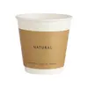 Copo de Café Descartável Espessado Anti-Escaldante Papel Kraft com Tampa Copo de Embalagem para Chá com Leite Bebida Quente Para Levar Comercial