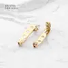 Broche de seguridad circular hueco chapado en oro de 14 quilates, pin de corona DIY hecho a mano, material para broches, accesorios de joyería, componentes hechos a mano